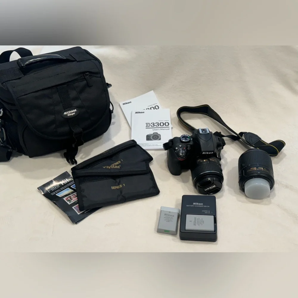 Nikon D3300 DX- DSLR Kit 18-55mm DX VR II & 55-200mm DX VR II Zoom  -1369shutter